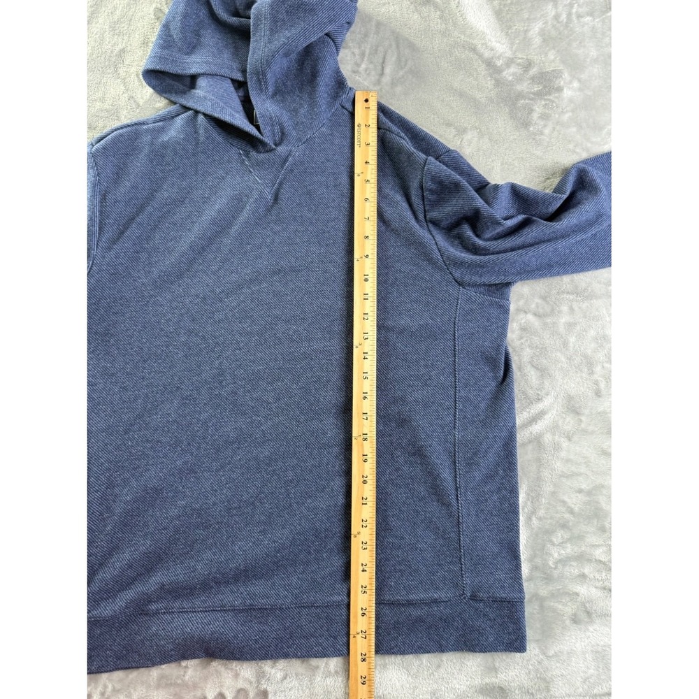 Vineyard Vines Shep & Ian Men's Hoodie L Blue Diagonal Textured Fabric - Picture 5 of 7